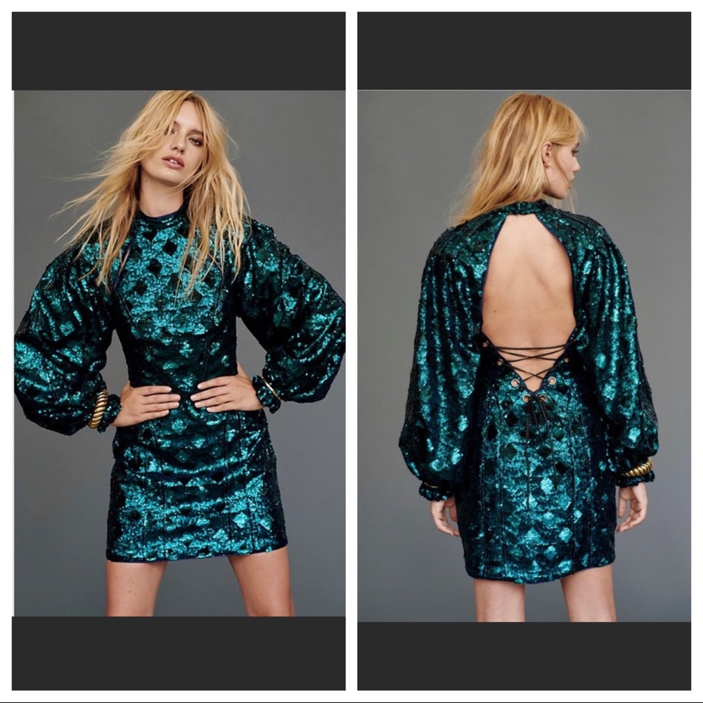 NWT Free People Chantes Sequins Dress Sz 6